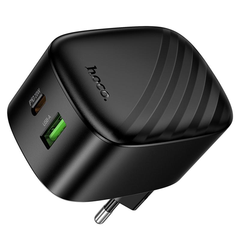СЗУ Hoco CS101A Folding PD20W+QC3.0 (1USB-A/1C) на картинке №6
