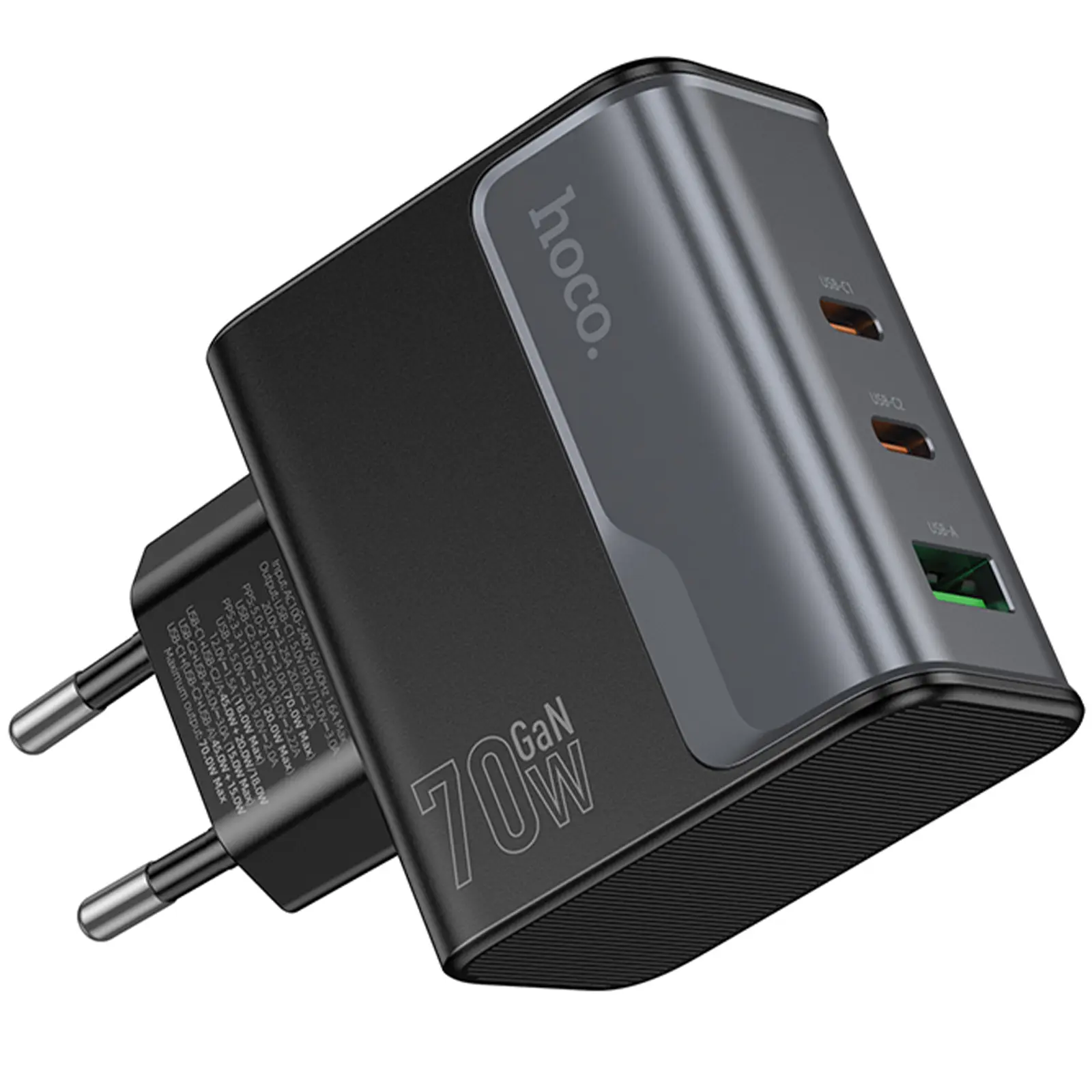 СЗУ Hoco CS75A Star Speed PD70W+QC3.0 (1USB-A/2C), Midnight black 4, купить оптом с доставкой