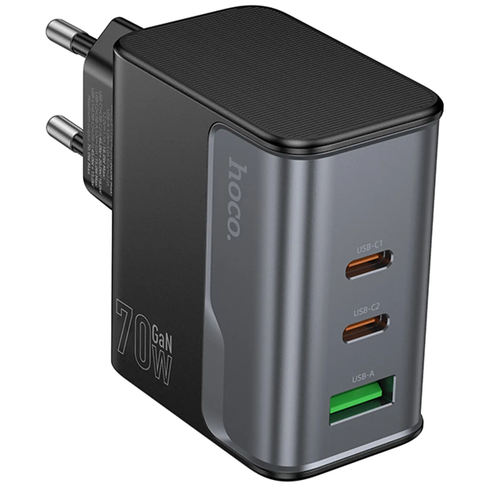 СЗУ Hoco CS75A Star Speed PD70W+QC3.0 (1USB-A/2C), Midnight black 5, купить оптом с доставкой