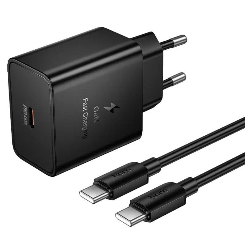 СЗУ Hoco N77 Star PD45W (1USB-C) + кабель Type-C to Type-C, Black 5, купить оптом с доставкой