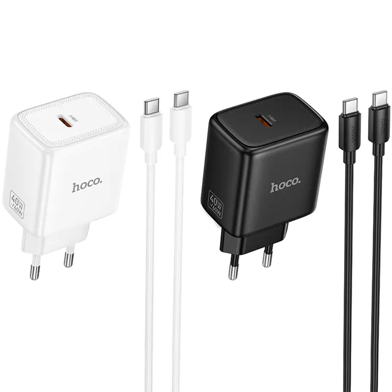 СЗУ Hoco N83 Profit PD40W (1USB-C) + кабель Type-C to Type-C, купить оптом с доставкой