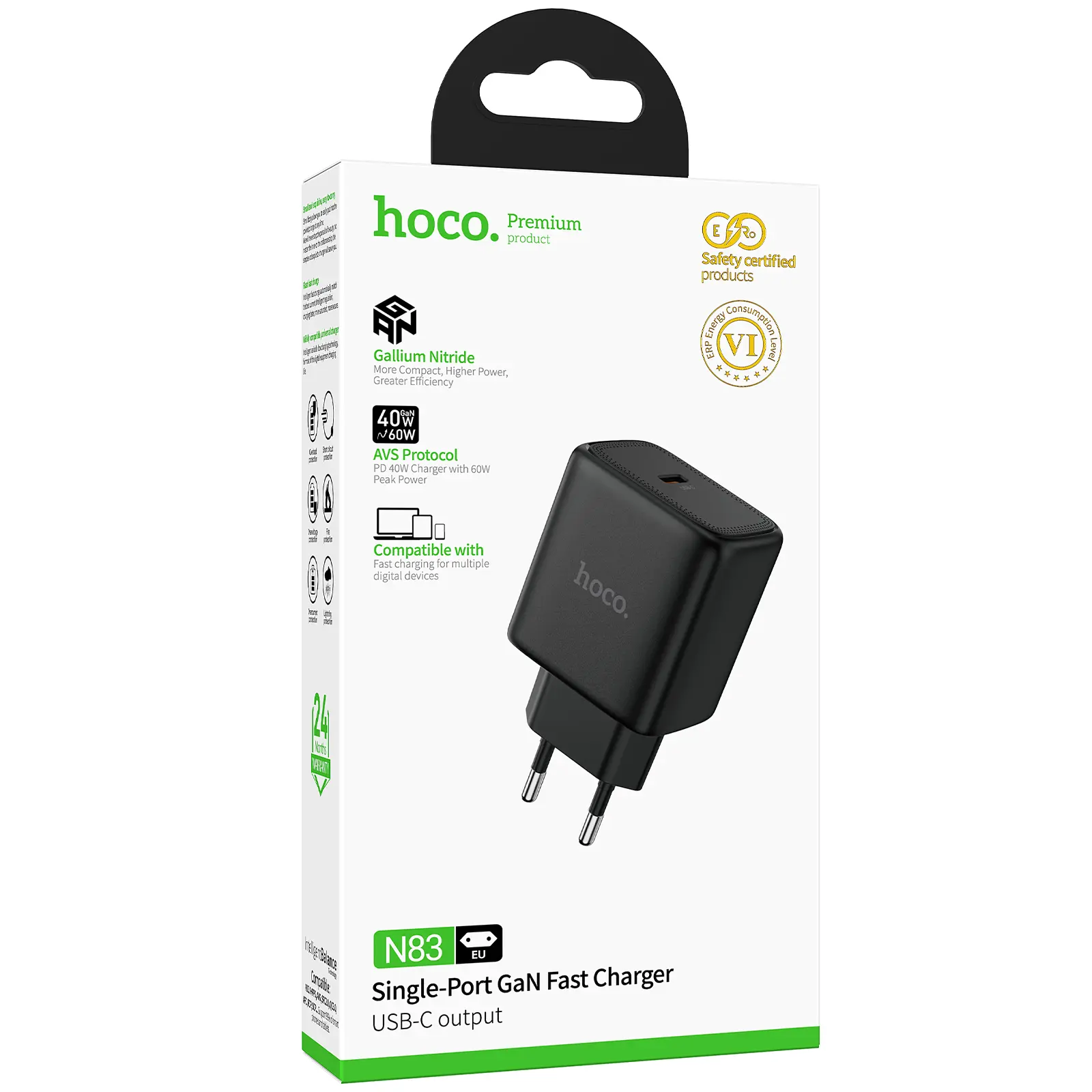 СЗУ Hoco N83 Profit PD40W (1USB-C), Black 1, купить оптом с доставкой