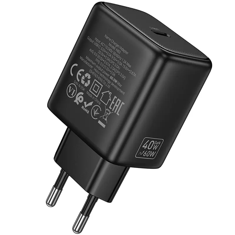 СЗУ Hoco N83 Profit PD40W (1USB-C), Black 3, купить оптом с доставкой