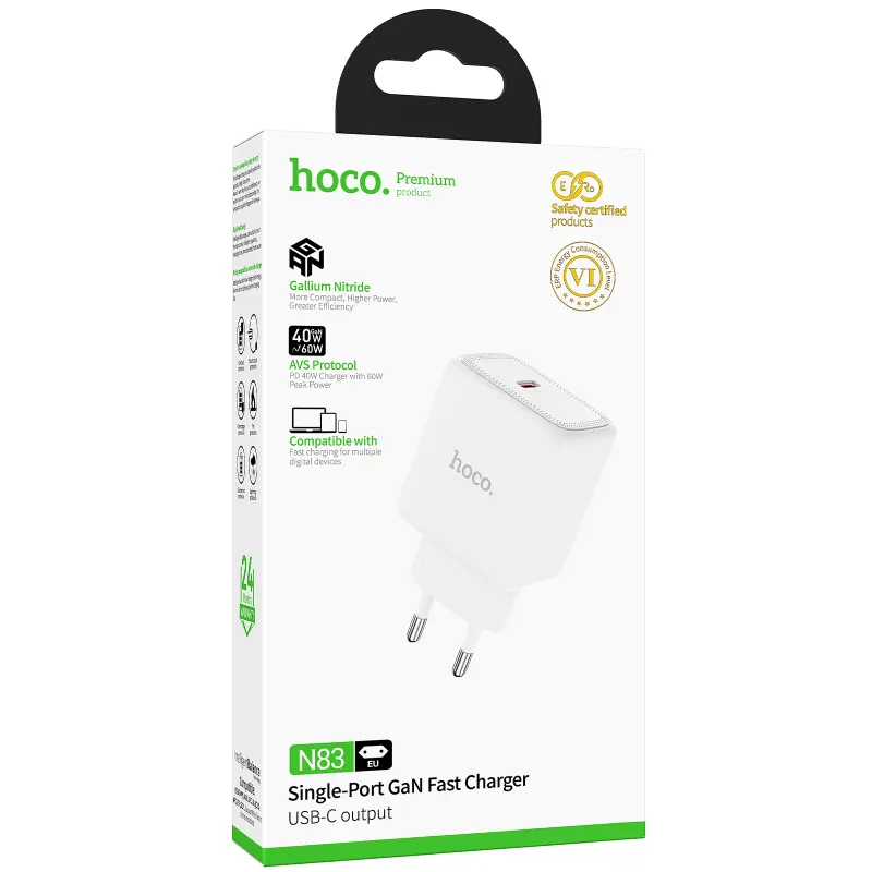 СЗУ Hoco N83 Profit PD40W (1USB-C), White 3, купить оптом с доставкой