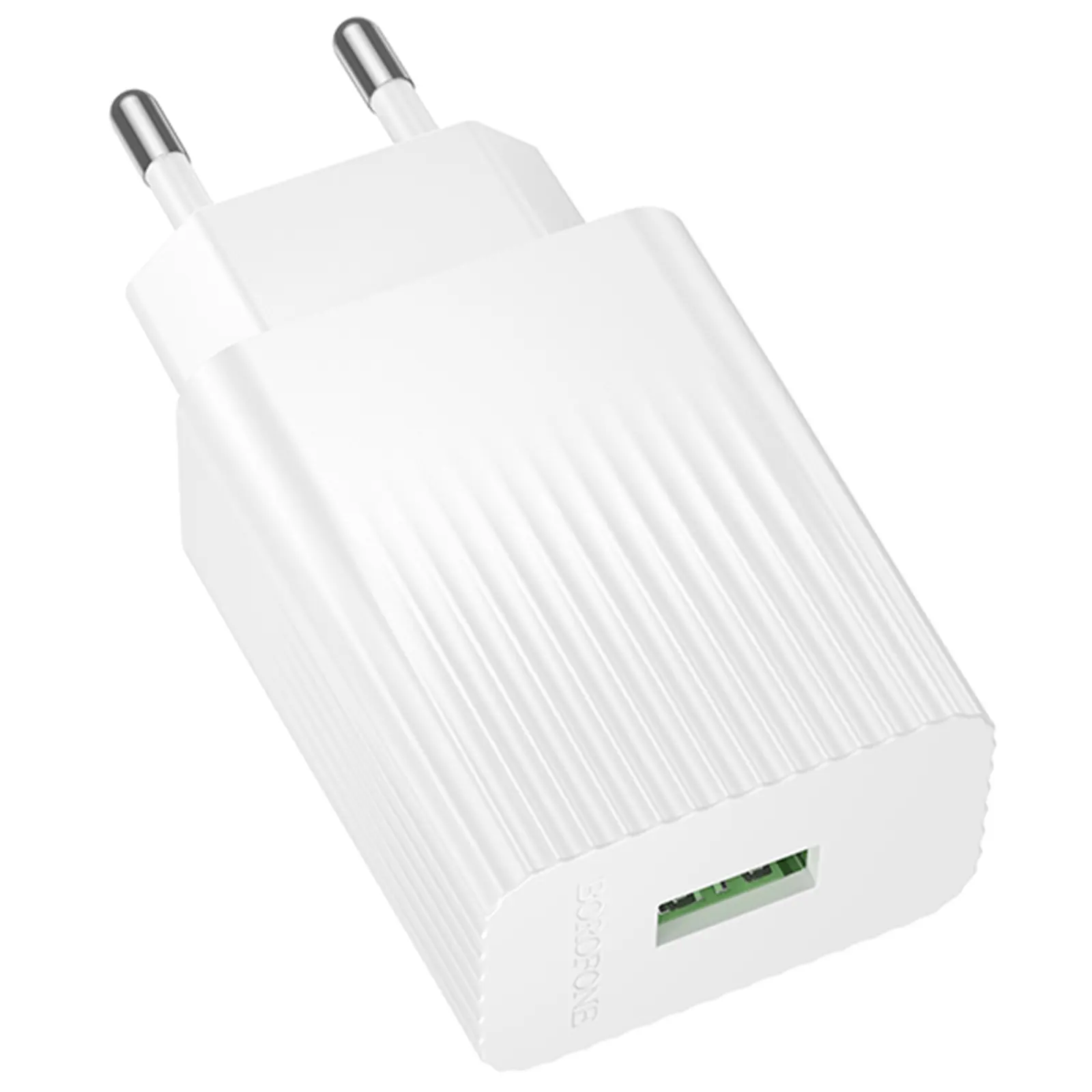 МЗП Borofone BAS72A Source QC3.0 (1USB-A), White, купити оптом з доставкою