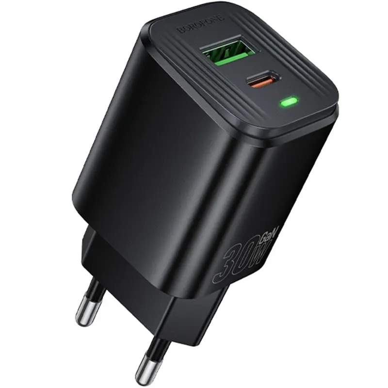 МЗП Borofone BAS85A Star PD30W+QC3.0 (1USB-A/1C), Black, купити оптом з доставкою
