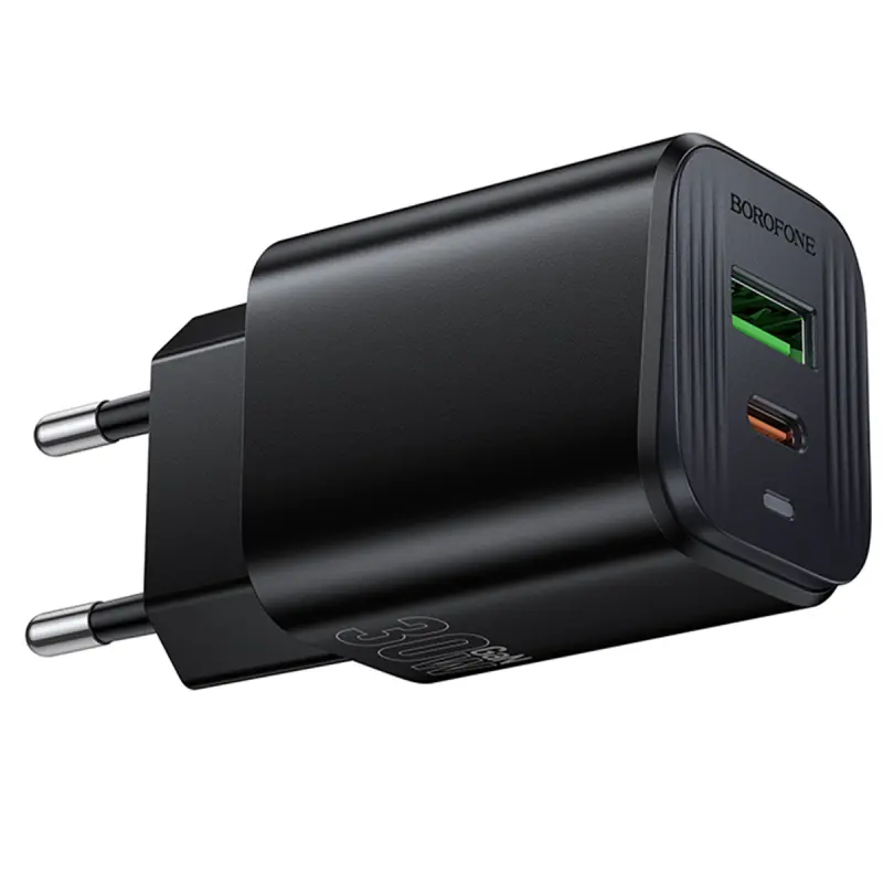МЗП Borofone BAS85A Star PD30W+QC3.0 (1USB-A/1C), Black 4, купити оптом з доставкою