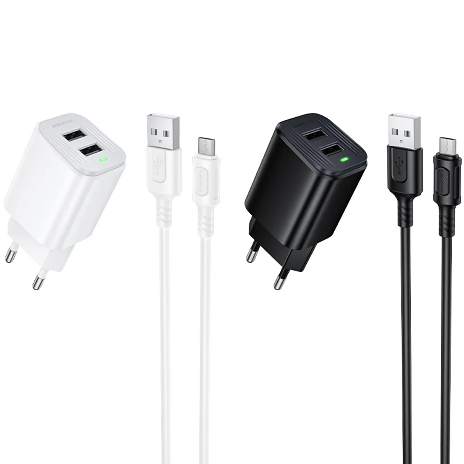 СЗУ Borofone BAS81A Star 10.5W (2USB-A) + кабель USB to MicroUSB, купить оптом с доставкой