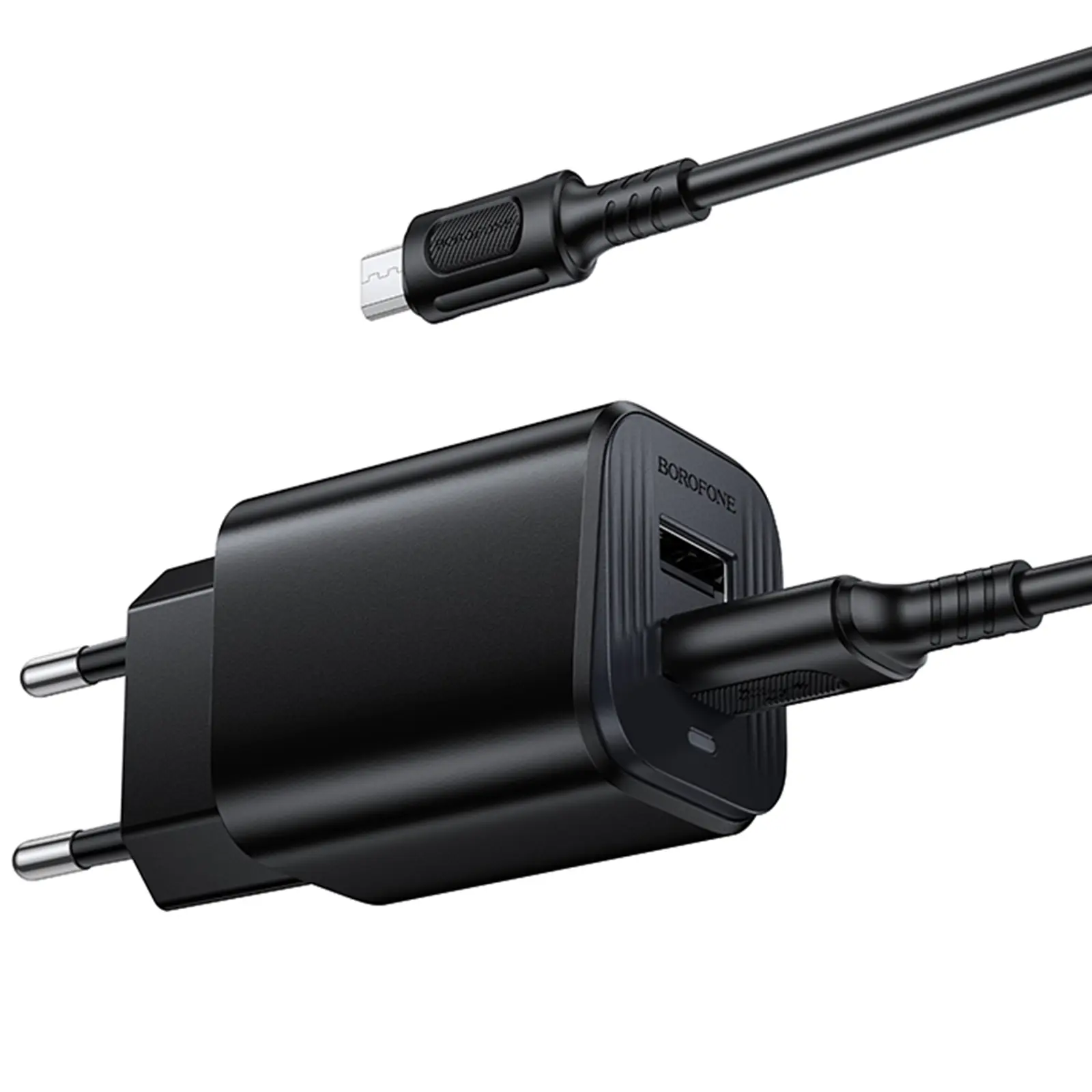 СЗУ Borofone BAS81A Star 10.5W (2USB-A) + кабель USB to MicroUSB, Black 2, купить оптом с доставкой