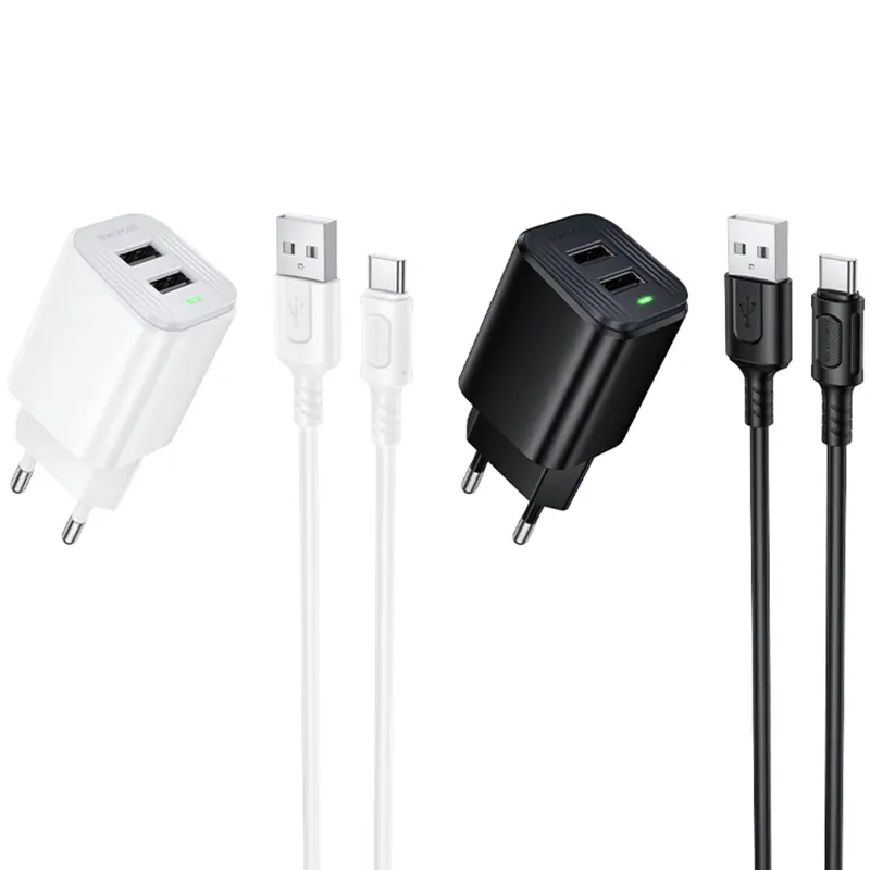 СЗУ Borofone BAS81A Star 10.5W (2USB-A) + кабель USB to Type-C, купить оптом с доставкой