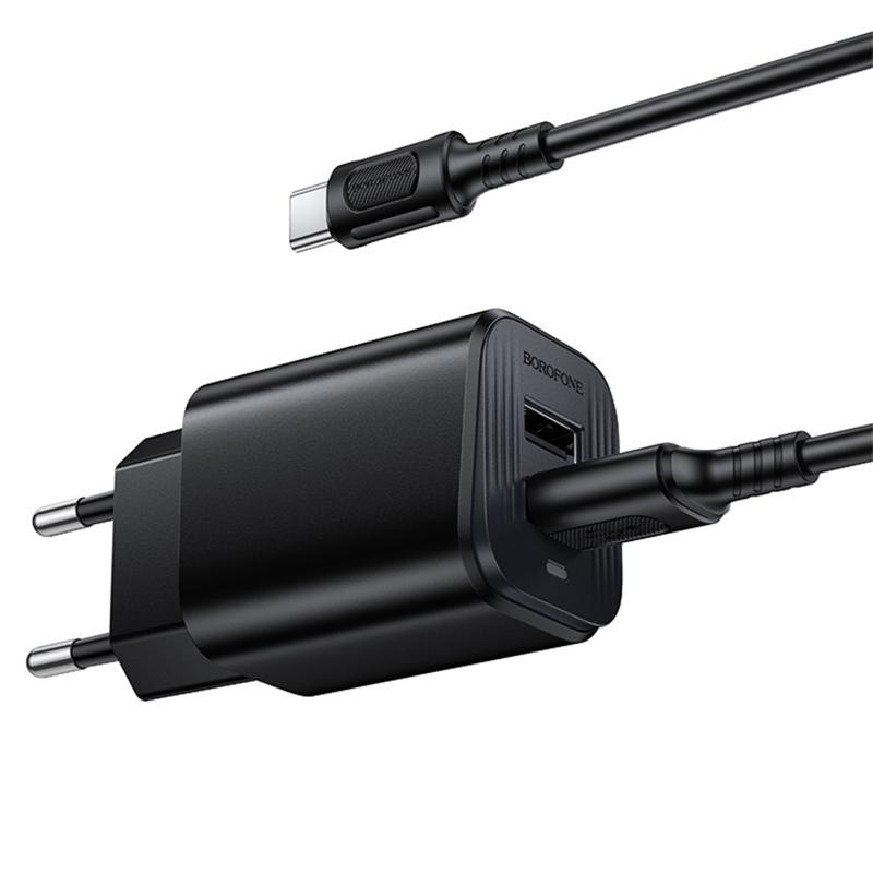 СЗУ Borofone BAS81A Star 10.5W (2USB-A) + кабель USB to Type-C на картинке №3