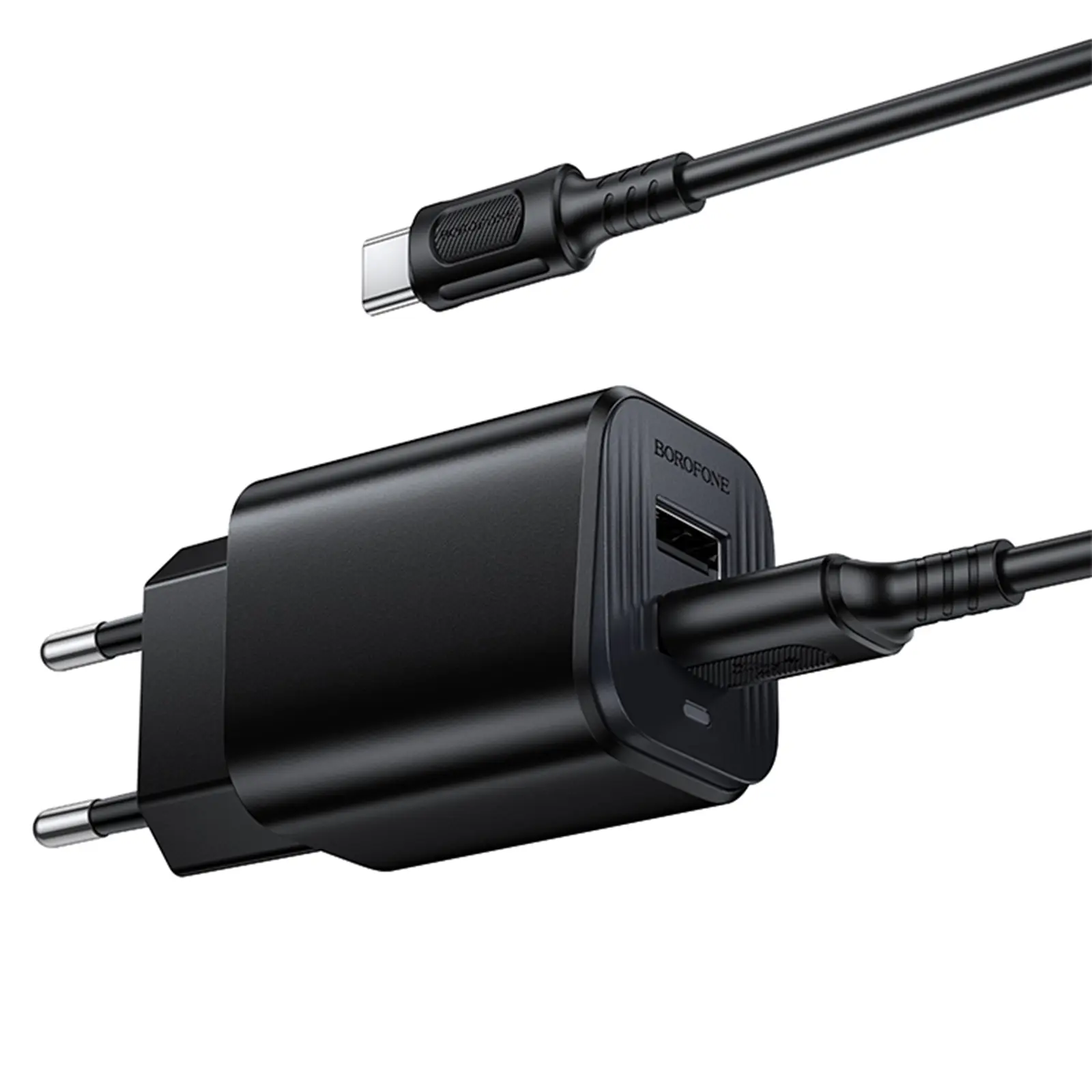СЗУ Borofone BAS81A Star 10.5W (2USB-A) + кабель USB to Type-C, Black 2, купить оптом с доставкой