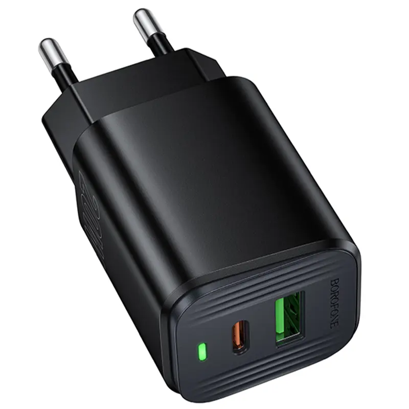 МЗП Borofone BAS83A Star PD20W+QC3.0 (1USB-A/1C), Black, купити оптом з доставкою