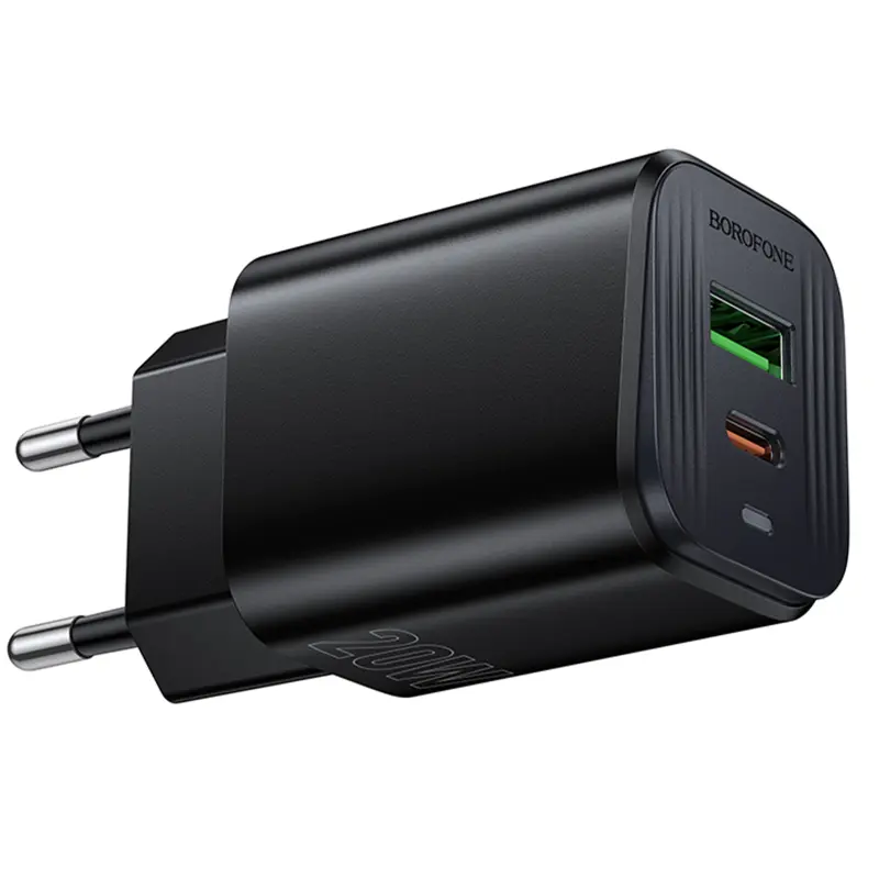 МЗП Borofone BAS83A Star PD20W+QC3.0 (1USB-A/1C), Black 2, купити оптом з доставкою