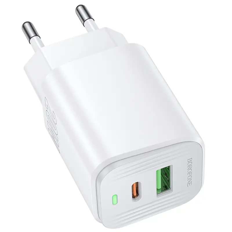 МЗП Borofone BAS83A Star PD20W+QC3.0 (1USB-A/1C), White, купити оптом з доставкою