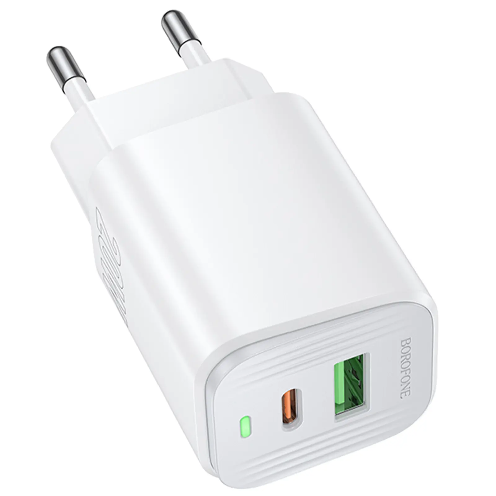 МЗП Borofone BAS83A Star PD20W+QC3.0 (1USB-A/1C), White, купити оптом з доставкою