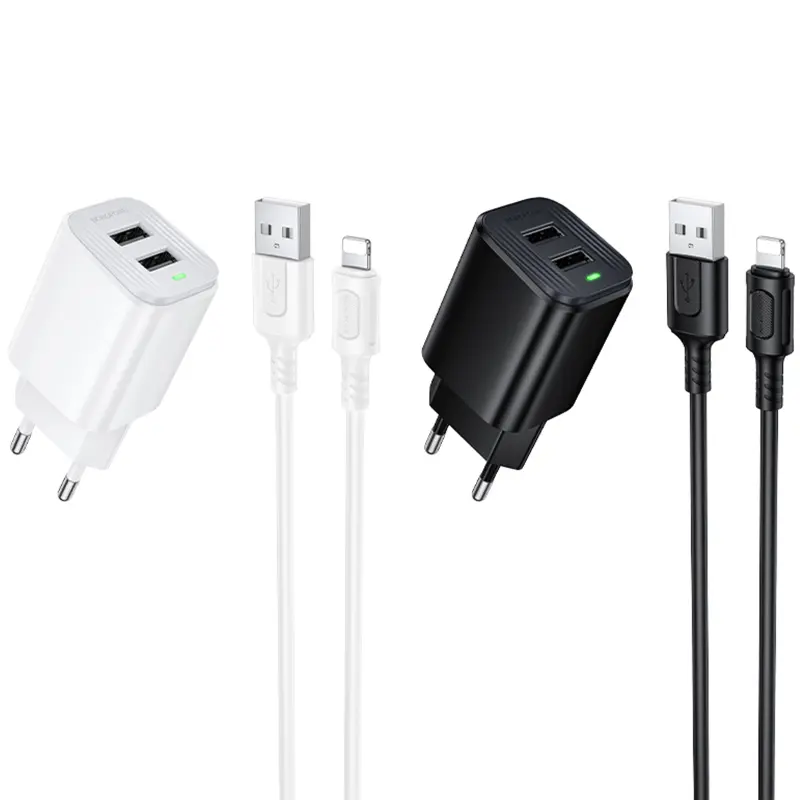 СЗУ Borofone BAS81A Star 10.5W (2USB-A) + кабель USB to Lightning, купить оптом с доставкой