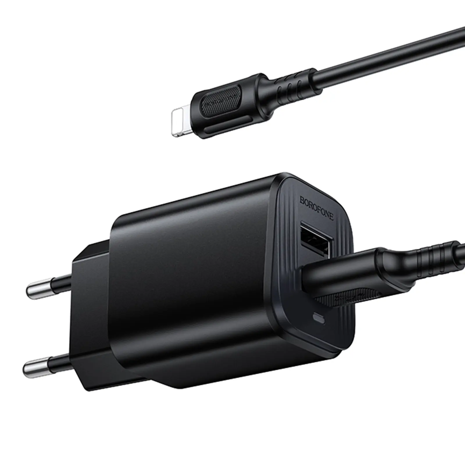 СЗУ Borofone BAS81A Star 10.5W (2USB-A) + кабель USB to Lightning, Black 1, купить оптом с доставкой