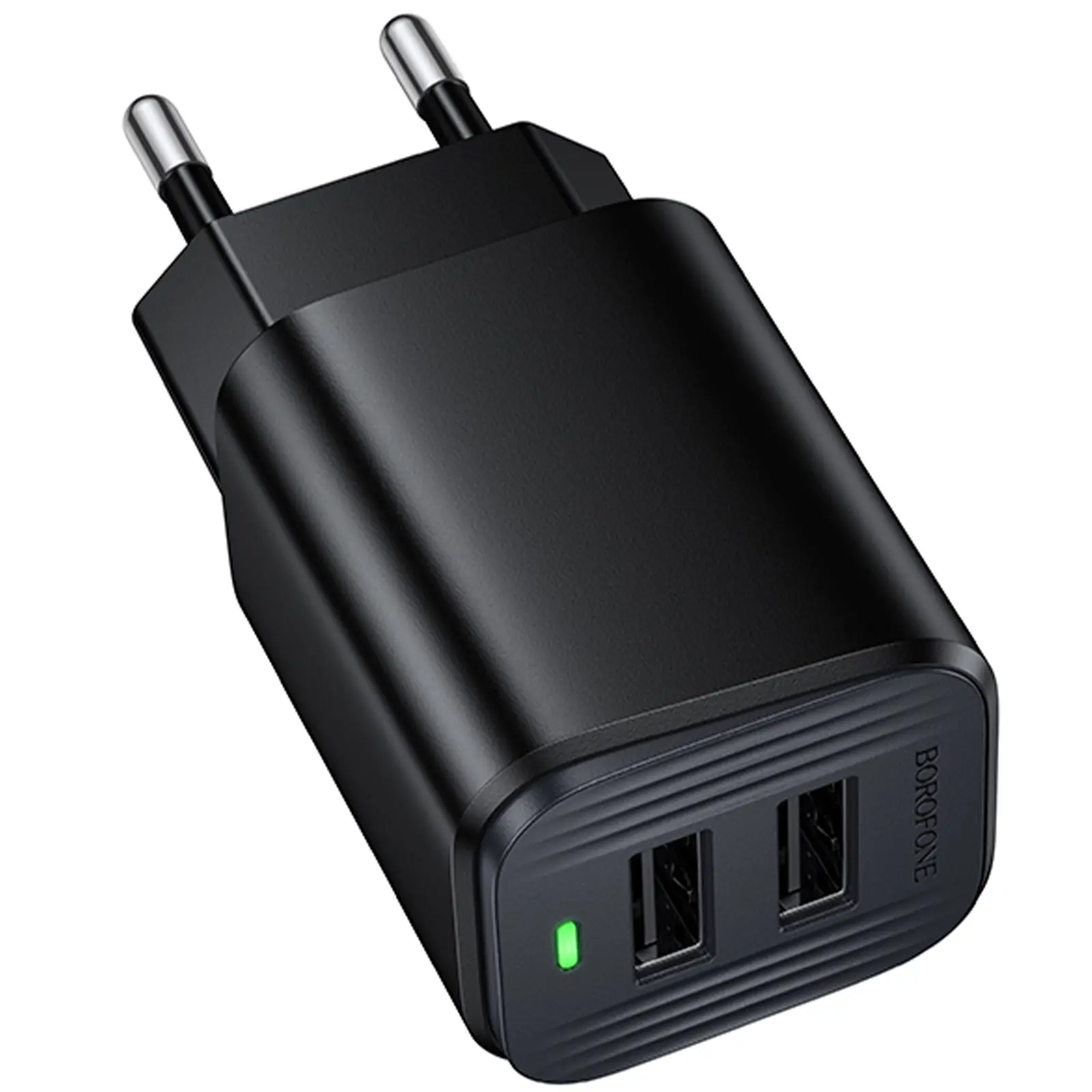 МЗП Borofone BAS81A Star 10.5W (2USB-A), Black, купити оптом з доставкою
