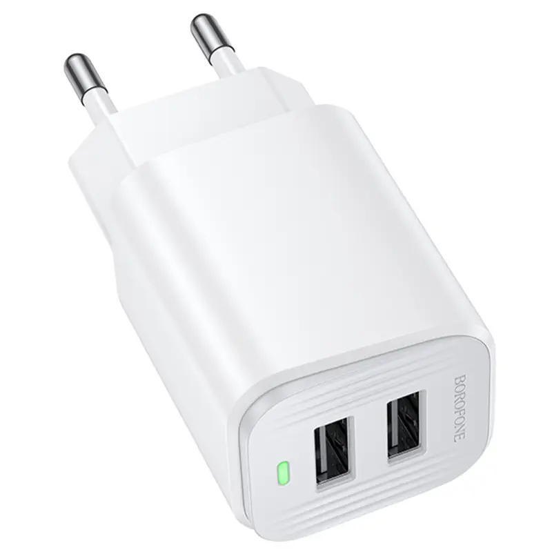 МЗП Borofone BAS81A Star 10.5W (2USB-A), White, купити оптом з доставкою