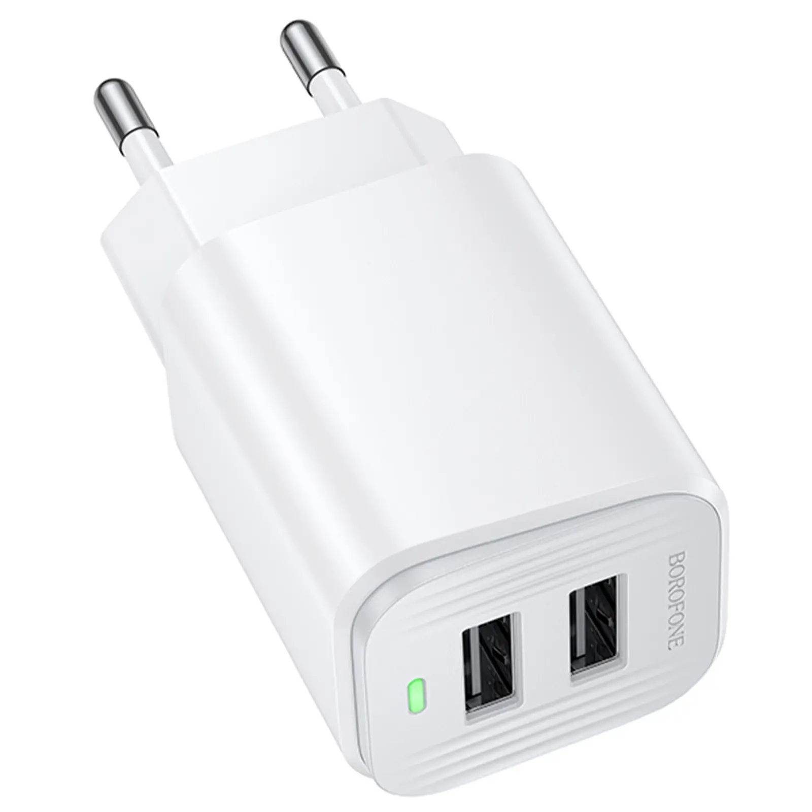МЗП Borofone BAS81A Star 10.5W (2USB-A), White, купити оптом з доставкою