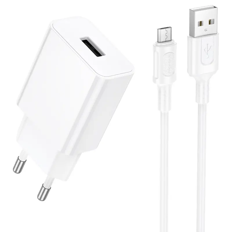 МЗП Borofone BA110A Lemi 7.5W (1USB-A) + кабель USB to MicroUSB, купити оптом з доставкою