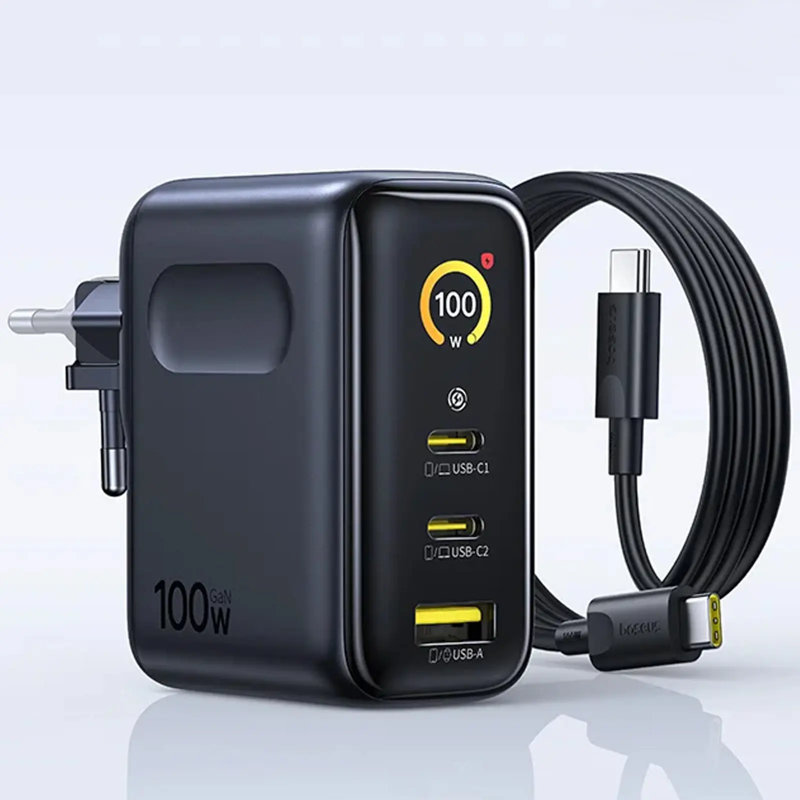 СЗУ Baseus PicoGo AE21 Fast Charger 100W (1USB-A/2C) + кабель Type-C to Type-C (E0121B), Cosmic Black 4, купить оптом с доставкой