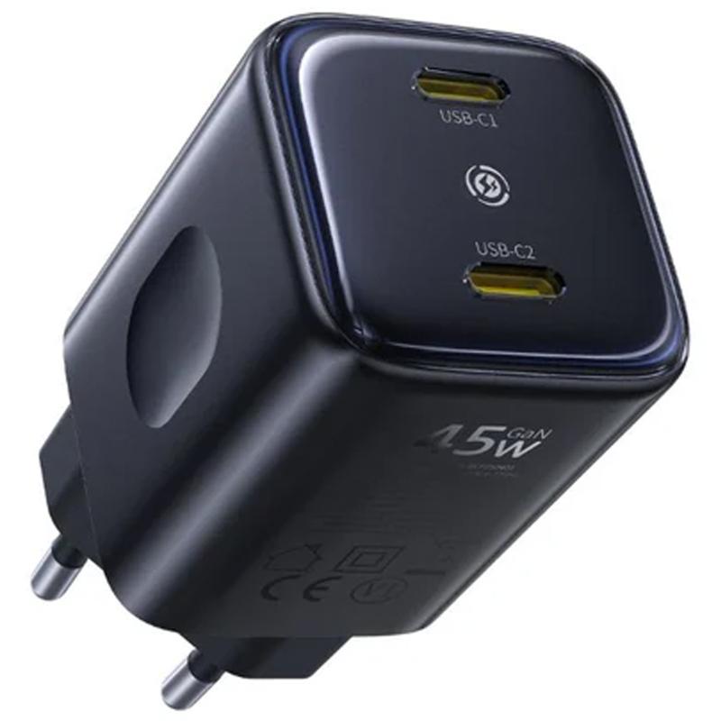 СЗУ Baseus PicoGo AN13 Fast Charger 45W (2USB-C) (E0121F) на картинке №1