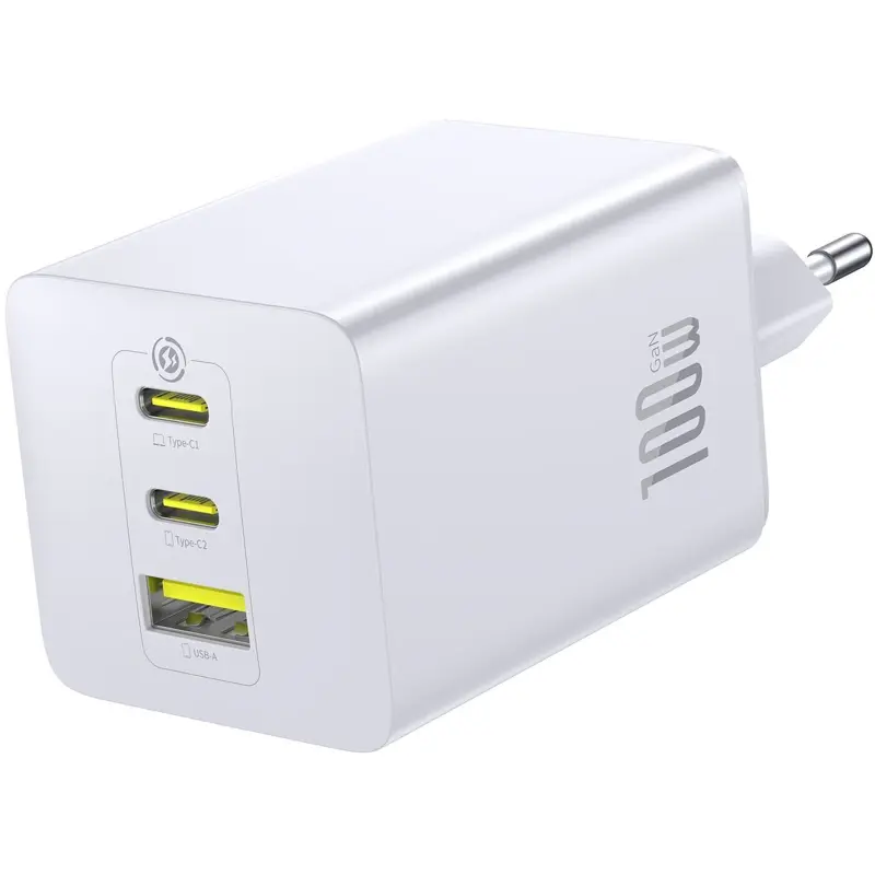 СЗУ Baseus EnerFill FE11 Fast Charger 100W (1USB-A/2C) (P101821), Moon White 1, купить оптом с доставкой