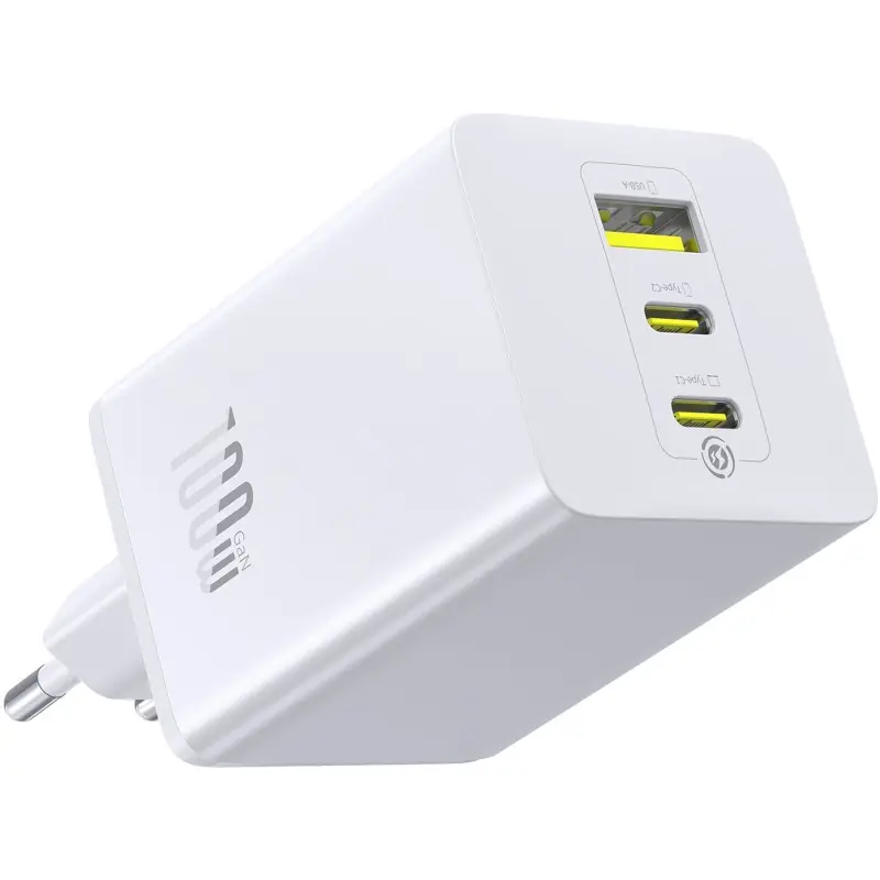СЗУ Baseus EnerFill FE11 Fast Charger 100W (1USB-A/2C) (P101821), Moon White 2, купить оптом с доставкой