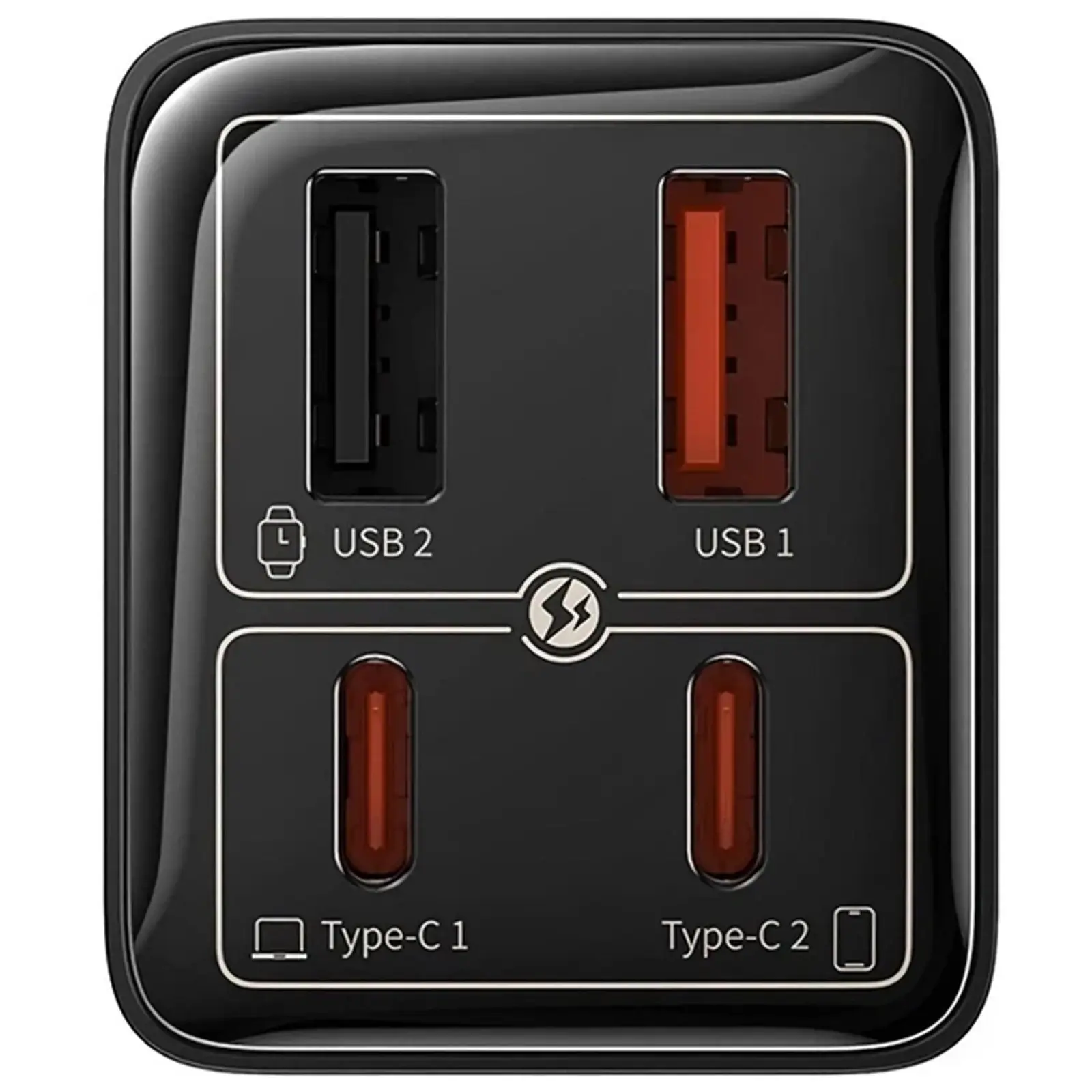 СЗУ Baseus GaN6 Pro Fast Charger 100W (2USB-A/2C) (P101627), Cluster Black 1, купить оптом с доставкой