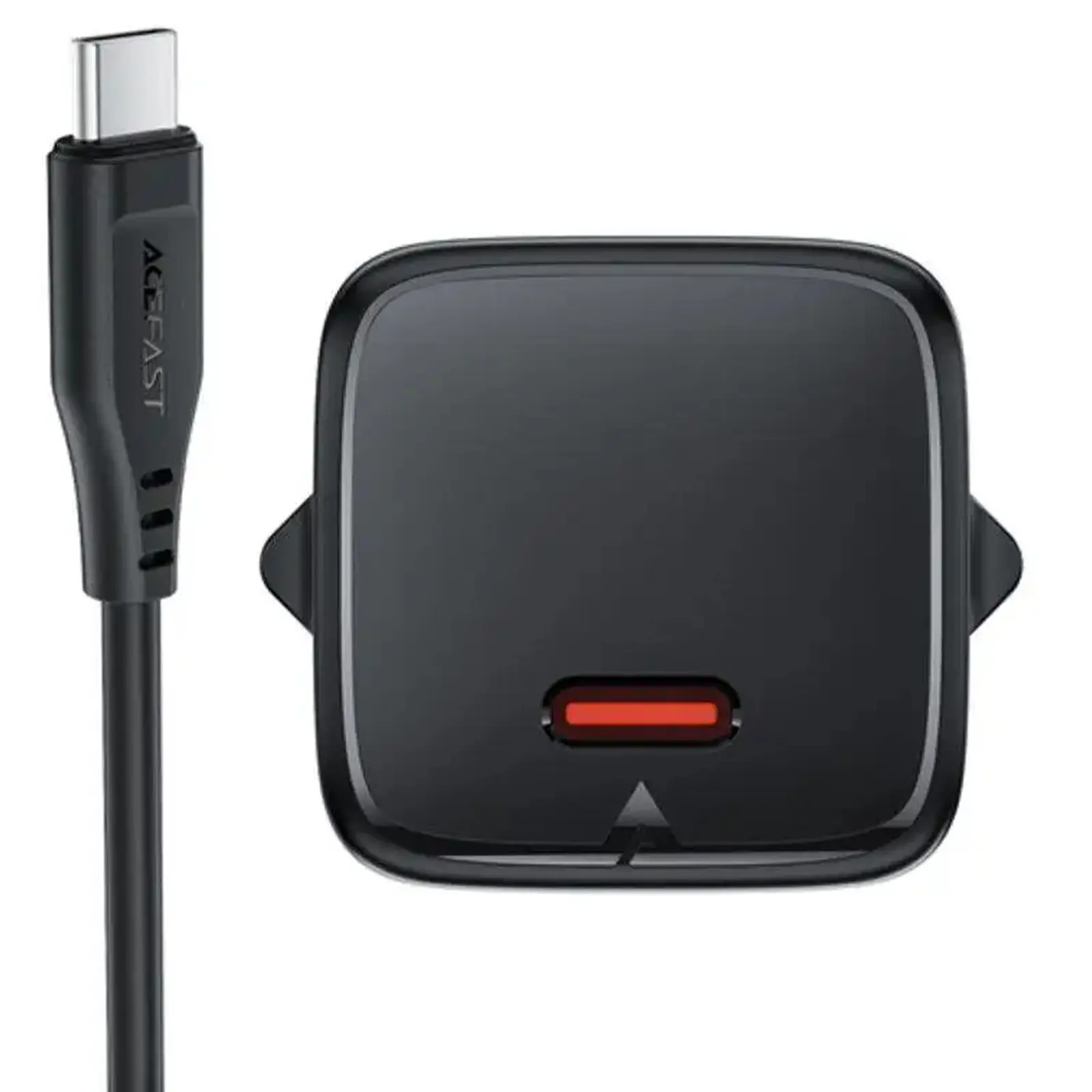 МЗП Acefast A118 PD30W GaN (1USB-C) + кабель Type-C to Lightning, Black 1, купити оптом з доставкою