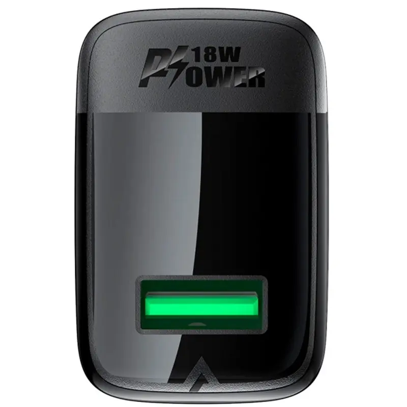 МЗП Acefast A90 QC3.0 18W (1USB-A), Black 2, купити оптом з доставкою