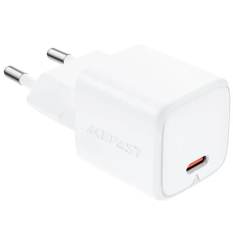 МЗП Acefast A118 PD30W GaN (1USB-C), White 1, купити оптом з доставкою