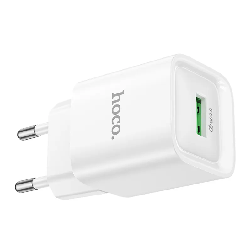 МЗП Hoco C145A Charm QC3.0 18W (1USB-A), White 2, купити оптом з доставкою