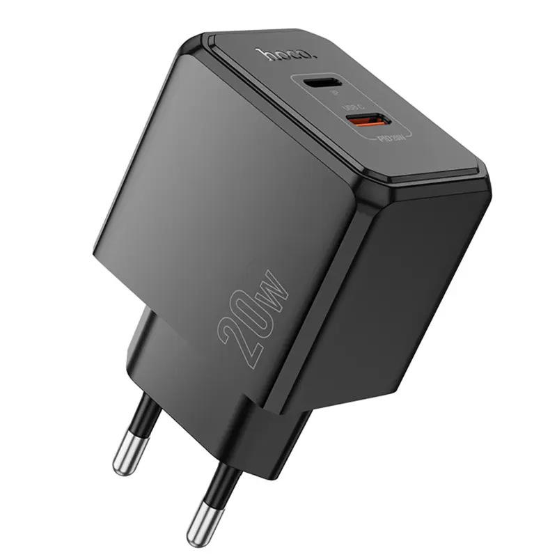 МЗП Hoco CS16A Wish PD20W (1USB-C/1L), Black, купити оптом з доставкою
