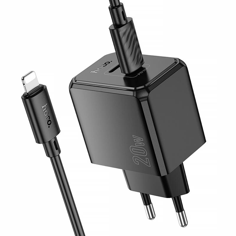 МЗП Hoco CS16A Wish PD20W (1USB-C/1L) + кабель Type-C to Lightning на малюнкі №2