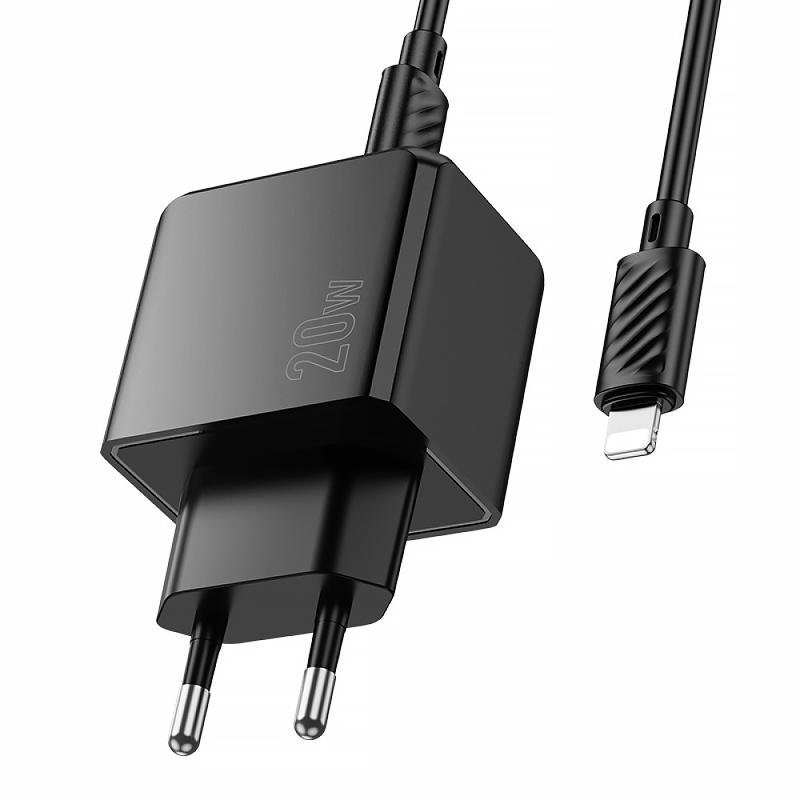 МЗП Hoco CS16A Wish PD20W (1USB-C/1L) + кабель Type-C to Lightning на малюнкі №4