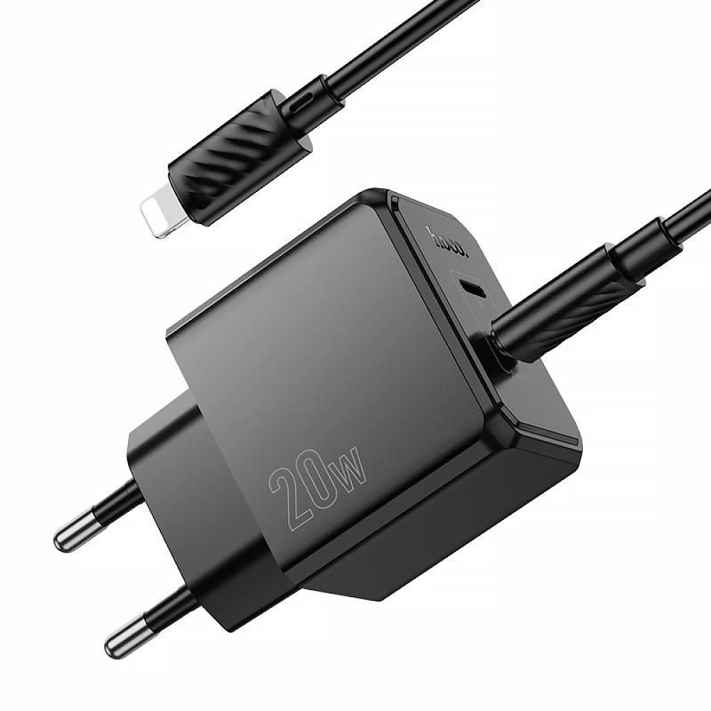 МЗП Hoco CS16A Wish PD20W (1USB-C/1L) + кабель Type-C to Lightning на малюнкі №7