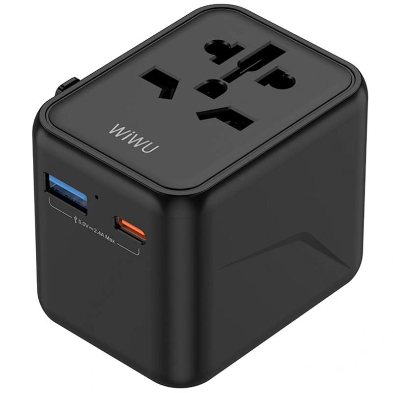 Мережевий універсальний перехідник WIWU UA012 Warrior 12W + 1USB-A/1C на малюнкі №4