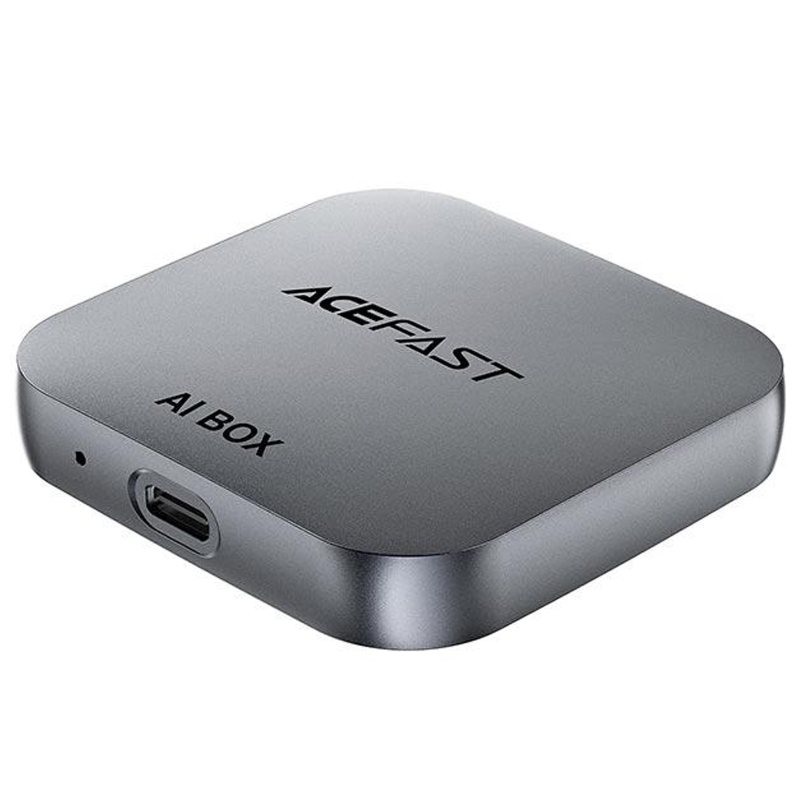 Адаптер Acefast QC2 AI Box car wireless CarPlay/Android Auto, Metal gray 2, купить оптом с доставкой