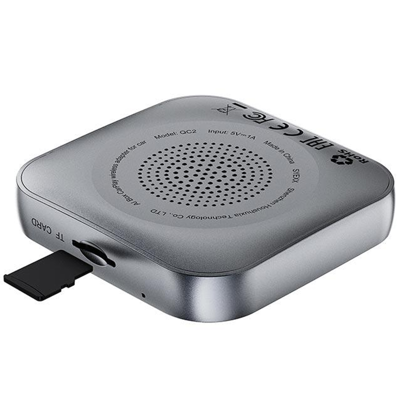 Адаптер Acefast QC2 AI Box car wireless CarPlay/Android Auto, Metal gray 3, купить оптом с доставкой