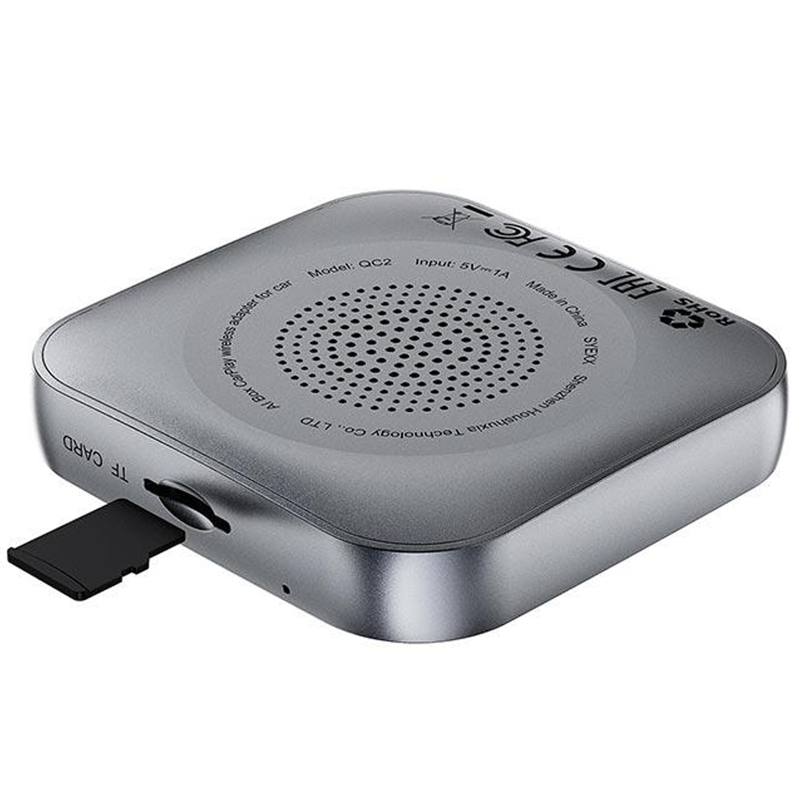 Адаптер Acefast QC2 AI Box car wireless CarPlay/Android Auto, Metal gray 3, купить оптом с доставкой