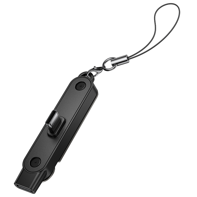 Переходник Hoco UA47A Type-C male to Type-C female adapter, Black 6, купить оптом с доставкой