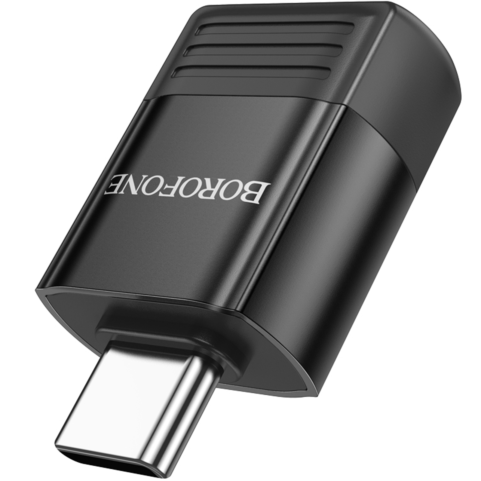 Переходник Borofone BV18 Type-C male to USB female 3.0, Black 1, купить оптом с доставкой