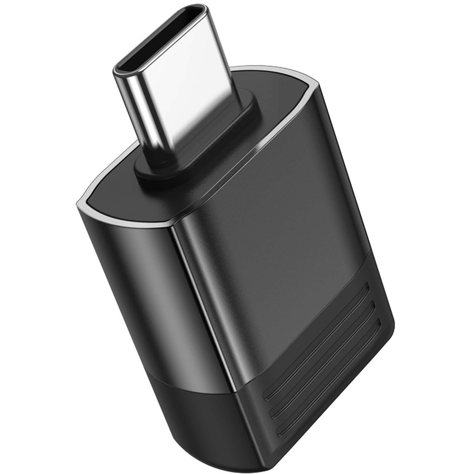 Переходник Borofone BV18 Type-C male to USB female 3.0, Black 2, купить оптом с доставкой