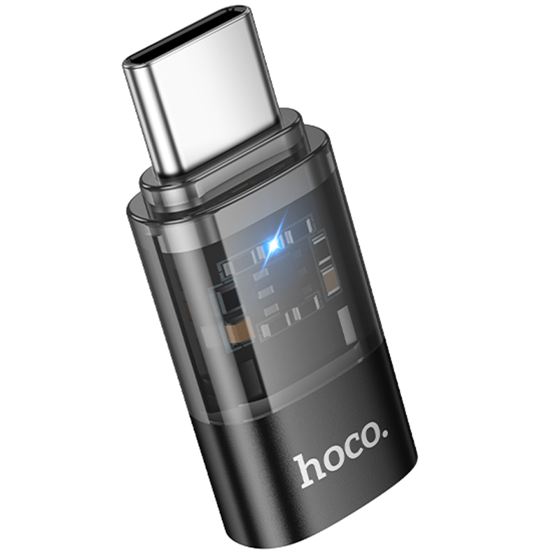 Перехідник Hoco UA36D Type-C male to Lightning female, купити оптом з доставкою