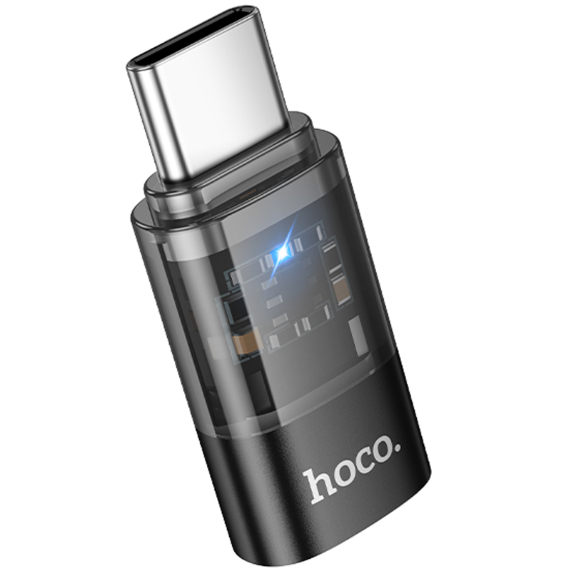 Перехідник Hoco UA36D Type-C male to Lightning female на малюнкі №1