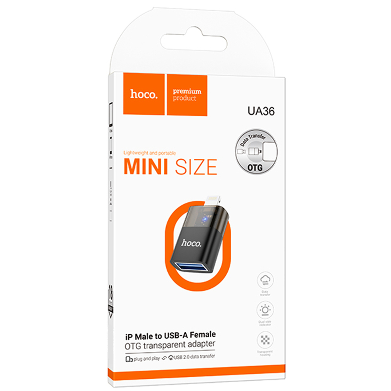 Перехідник Hoco UA36 Lightning male to USB female на малюнкі №2