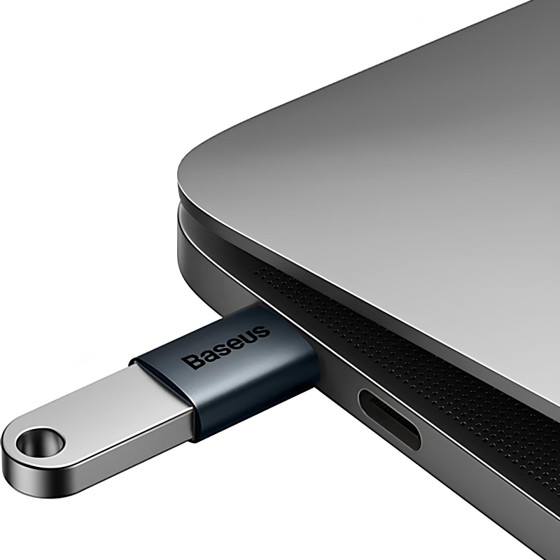 Перехідник Baseus Ingenuity Series Mini Type-C to USB 3.1 (ZJJQ000001), Blue 3, купити оптом з доставкою